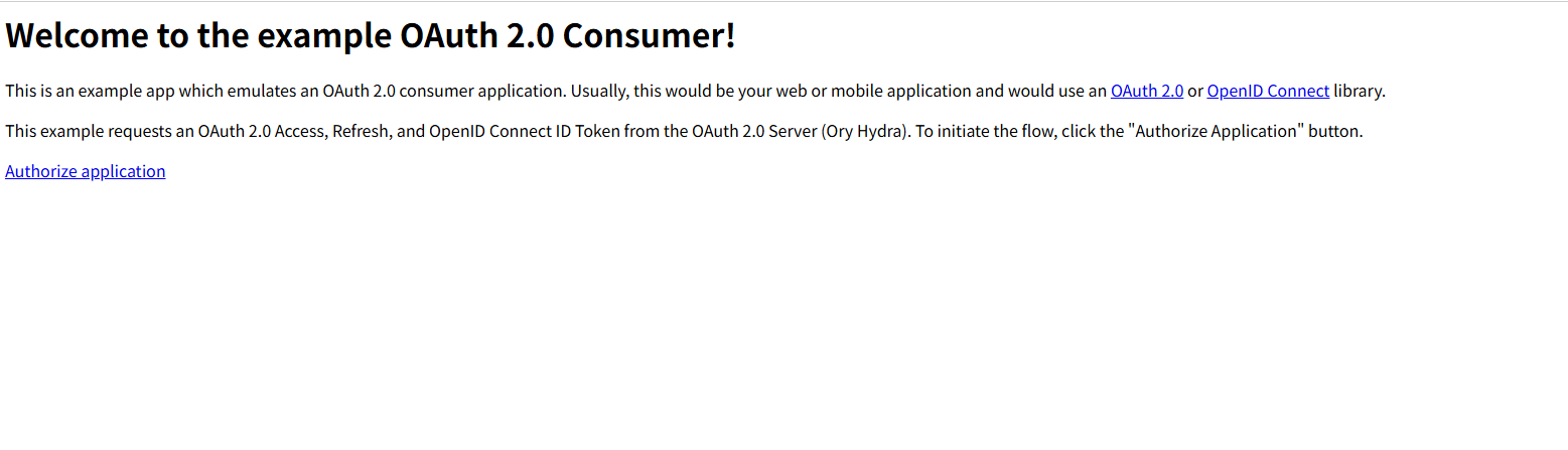 Example OAuth 2.0 Client